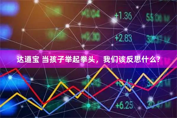 达道宝 当孩子举起拳头，我们该反思什么?